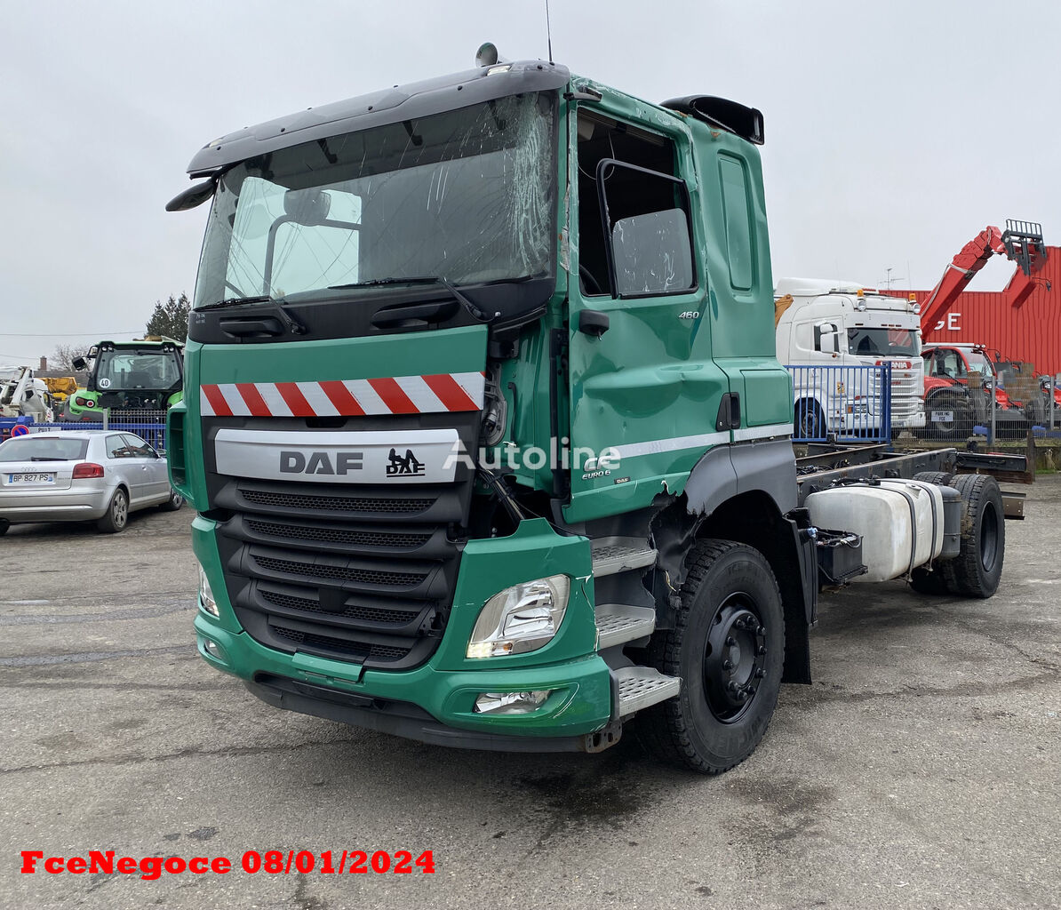 skadad DAF CF 460 Euro6/Retarder/Climatisation chassi lastbil