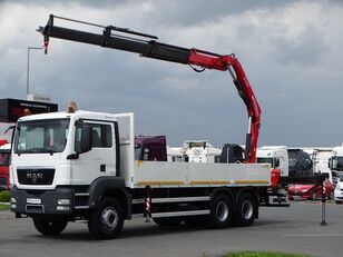 MAN TGS 26.360 /6X4 / BOX- 6,6 M + CRANE FASSI F190 / MANUAL/ flak lastbil