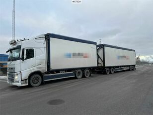 Volvo FH 6x2 wood chip truck with trailer skåplastbil