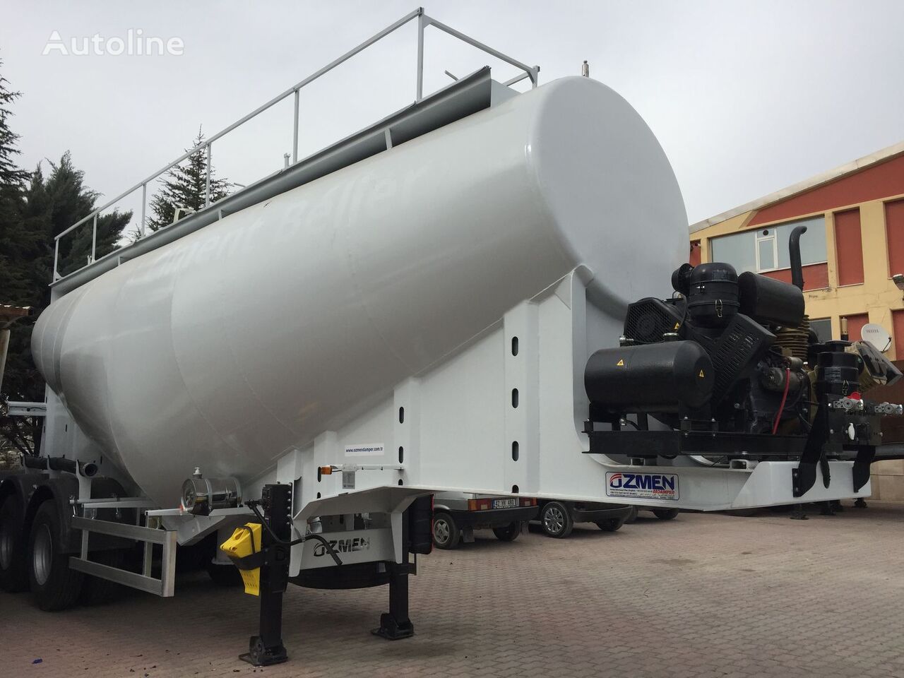 ny Özmen Damper 37-45 m3 CEMENT BULK SEMI TRAILER - DIESEL ENGINE cementtank